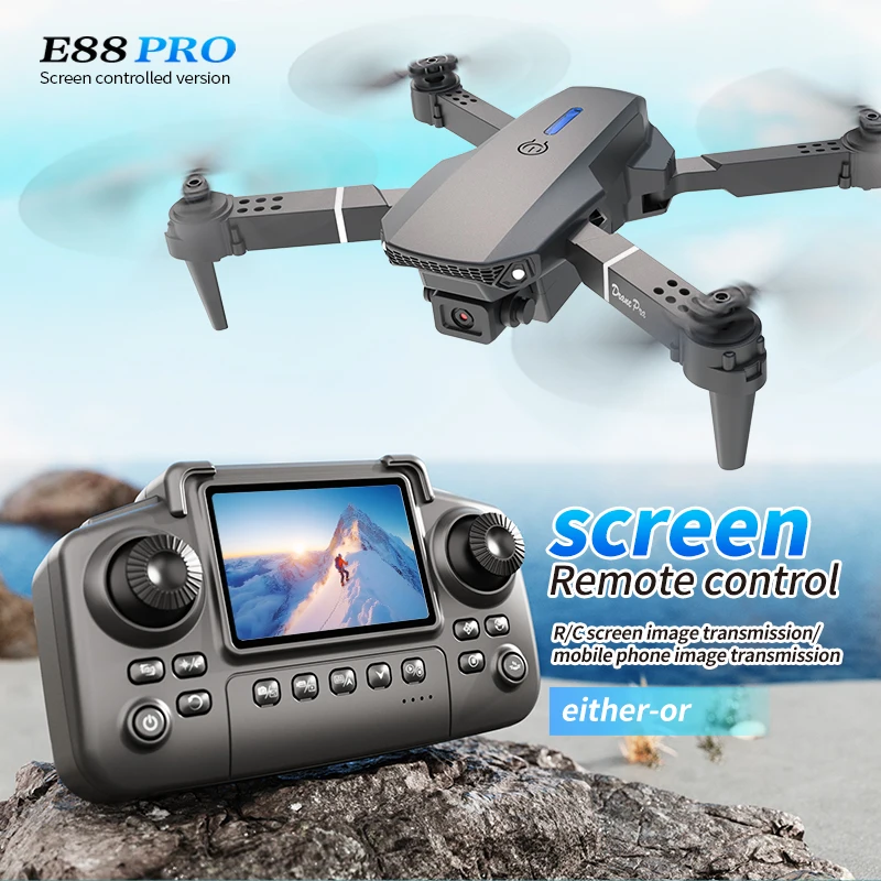 Rc Helicopter Electric - Drone professionale E88 PRO con schermo