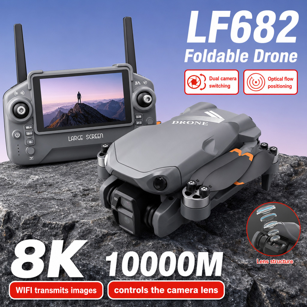 Rc Helicopter Electric - Drone Aereo LF682 con Doppia Fotocamera