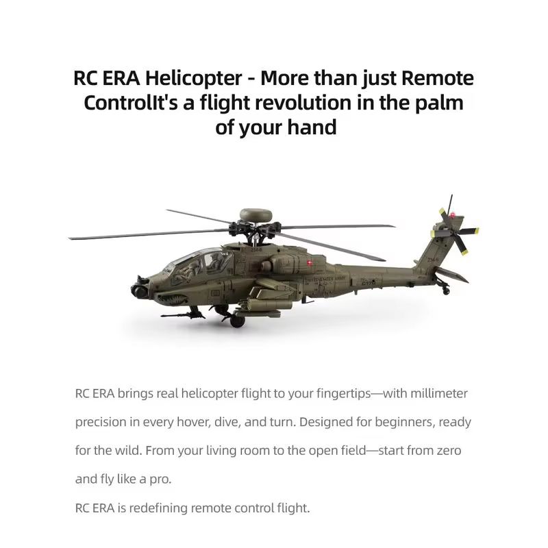 RC Era AH‑64D Apache C170 6CH  - Rc Helicopter Single Rotor recensione e prezzo